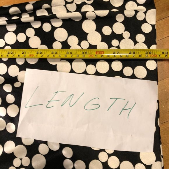 Maggy London Satin Polka Dot MIDI Dress Black and White Size 8 - Picture 14 of 16